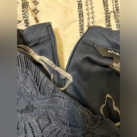 Navy Blue Lace Dress - Picture 4 of 6